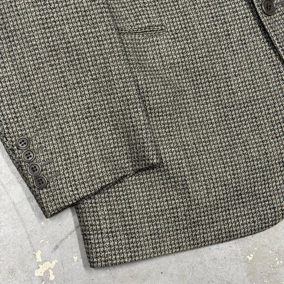 Vintage Valentino Tweed Blazer Wool Sport Coat Made in Italy Beige 42L - Picture 3 of 8